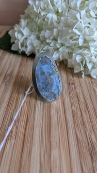 Image 1 of moss agate ring 3 size 8.25