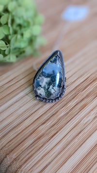 Image 1 of moss agate ring 5 size 8