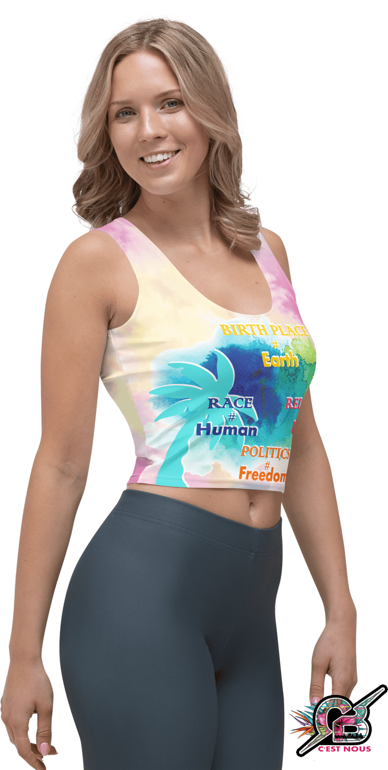 Image of CROP TOP TIE & DIE "Human Race"