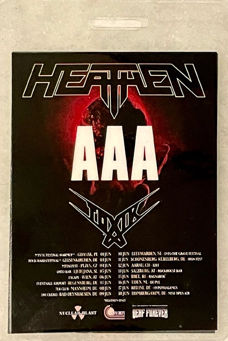 European Tour June 2022 Laminate - VIP or AAA