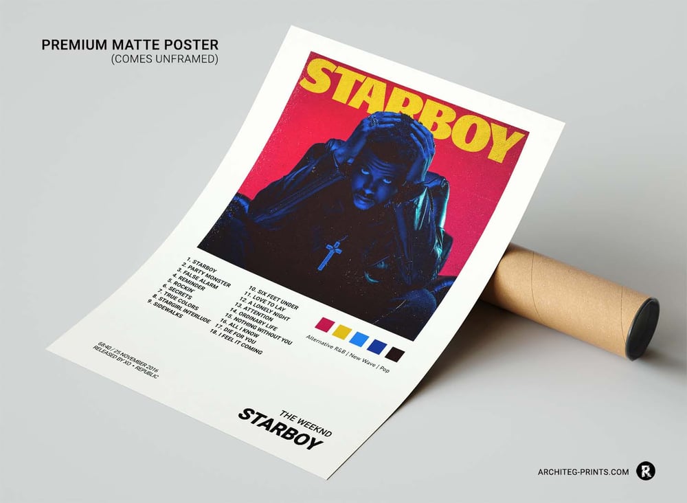 The Weeknd - Starboy Album Cover Poster