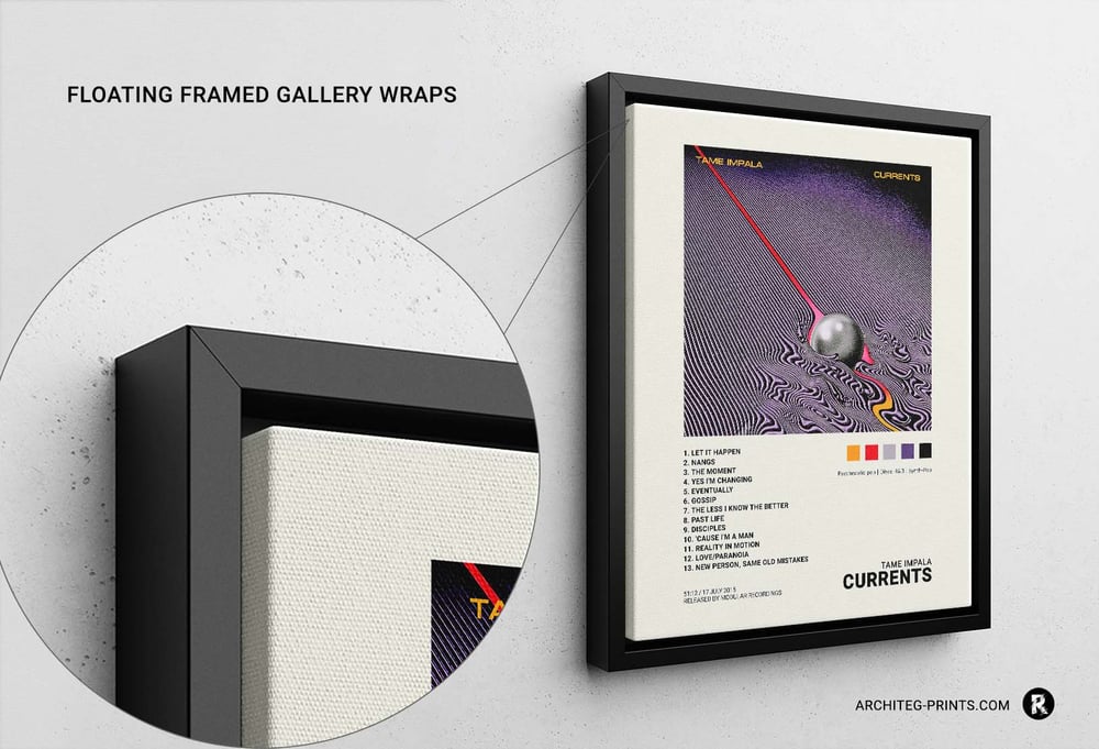 Tame Impala - Currents Album Cover Poster Print (Tracklist)
