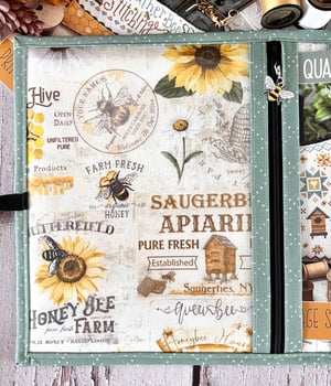 Image of Pre Cut Kit/Floss Flat +/Honey Bee Farm/Original Green Binding