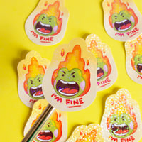 I'M FINE FROG HOLO STICKER