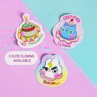 Image 2 of FOO BUNNY CLOWN HOLO STICKER
