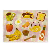 Image 1 of Riso-Inspired Breakfast Art Print