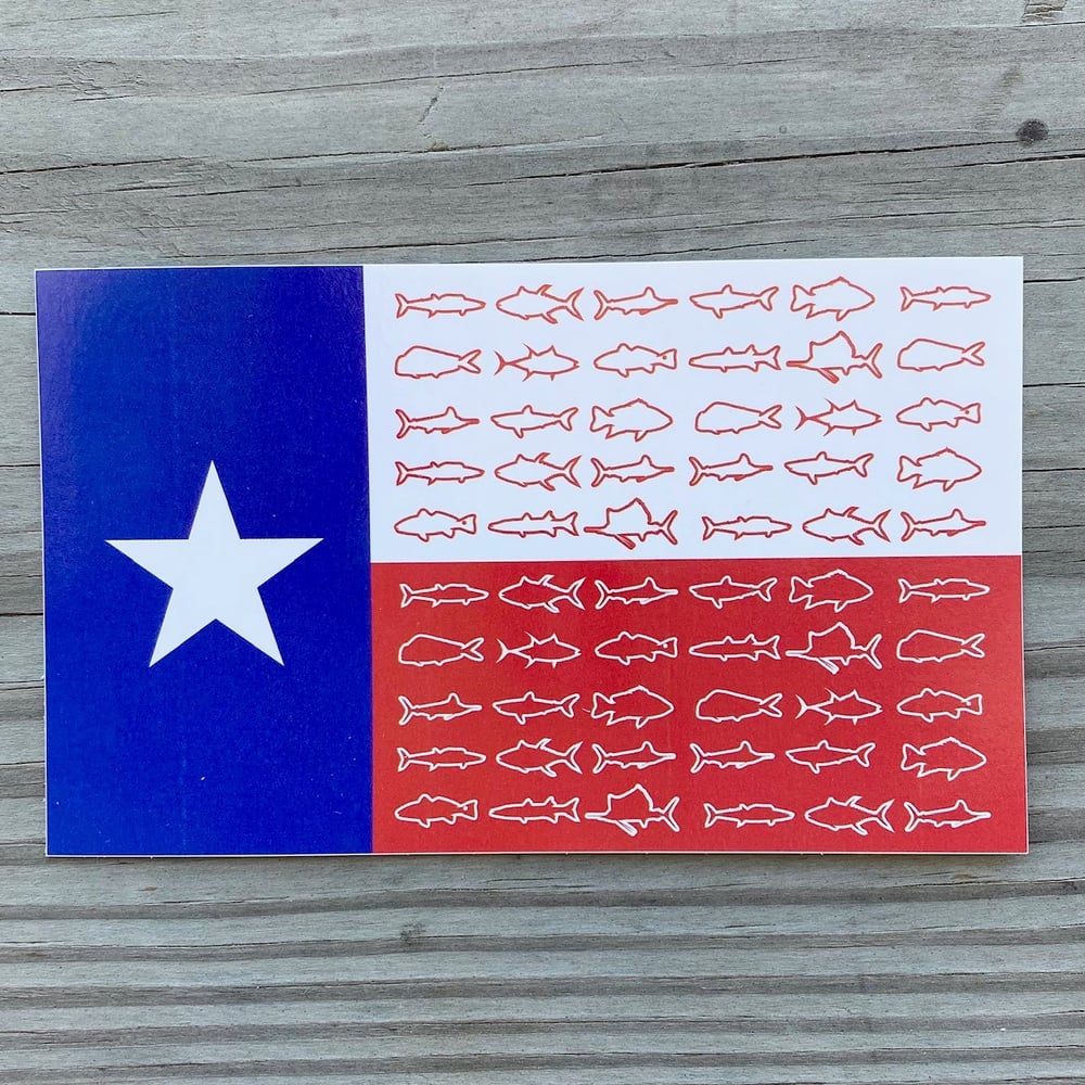 Texas Fish Flag Sticker