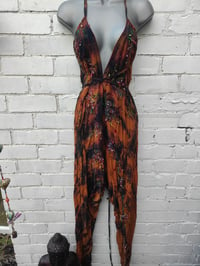 Image 1 of Jewel HAREEM jumpsuit Orange tie dye