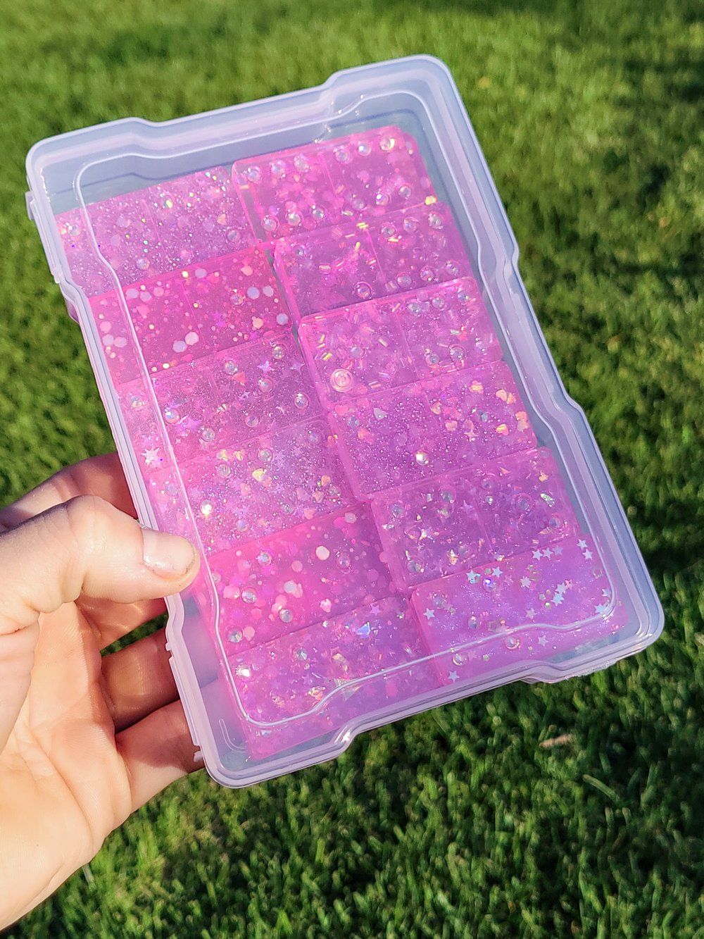 Image of Luxury Barbie Inspired Domino Set w/ Swarovski Crystal Pips