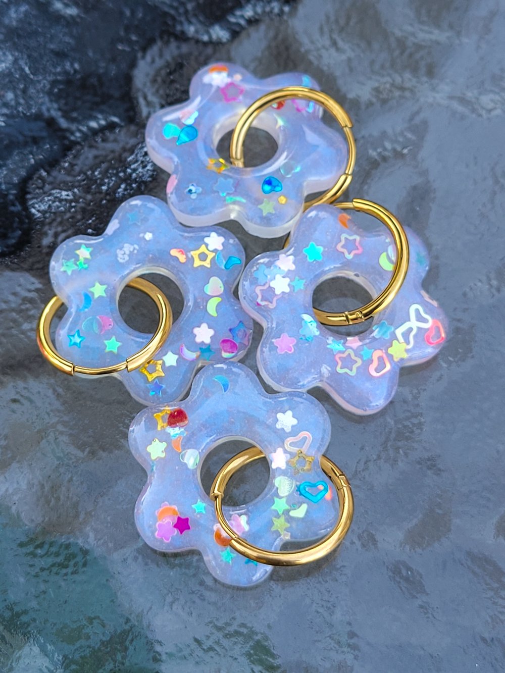Image of Funfettie Flower Hoops