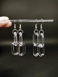 Clear chain link earrings 