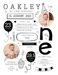 Image 2 of 1st Birthday Memory Board