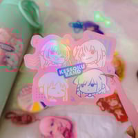 Image 2 of Bocchi The Rock - Kessoku Band Waterproof Holographic Rainbow Sticker