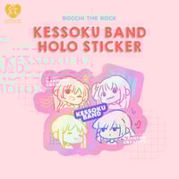 Image 1 of Bocchi The Rock - Kessoku Band Waterproof Holographic Rainbow Sticker