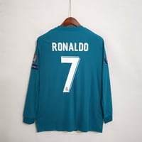 Image 5 of Real Madrid Retro 17/18 Long Sleeve Third Jersey