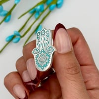 Image 3 of Hamsa Enamel Pin
