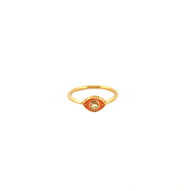 ARCHIVE Lucky mini oeil bague Saumon BRADERIE 