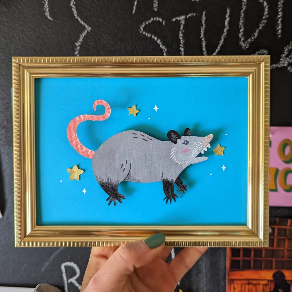 Image of Cut paper possum