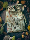 Handmade Tarot/Oracle Card Drawstring Bag - Nautical Sage Batik 