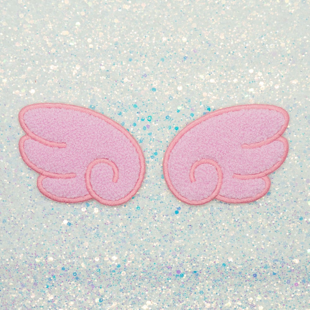 Fuzzy Kawaii Wing Patch Set