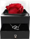 Forever Rose + I love you necklace 