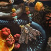 Moon Moth Beaded Necklace