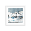 Framed watercolor print "Mediterranean port"