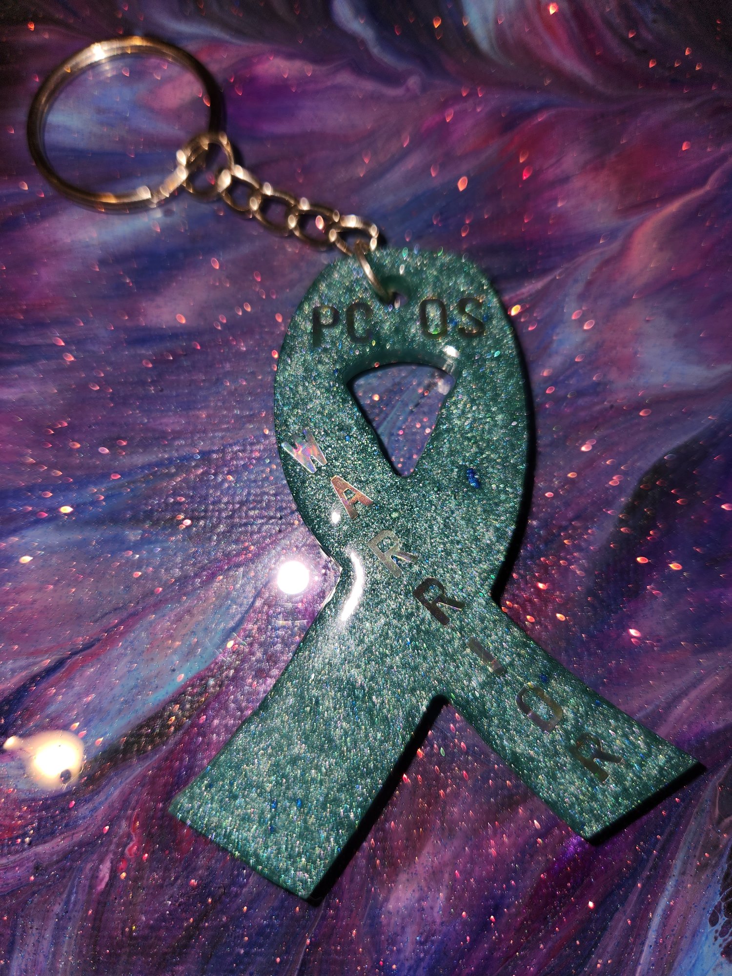 Image of Teal Awareness Ribbon Pieces