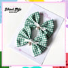 SCHOOL COLLECTION - GINGHAM PEARL BOW