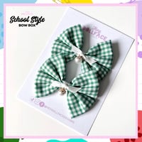 Image 4 of SCHOOL COLLECTION - GINGHAM PEARL BOW