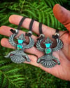 WL&A Handmade Double Royston KnifeWing Pendant - Size 3" x 2" - Approx 70 Grams 