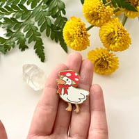 Image 2 of Mushroom Duckie Enamel Pin