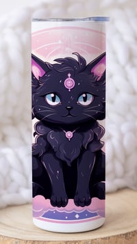 Image 2 of Pink Black Cat 20oz Tumbler