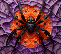 Image 3 of 3D Black Spider 20oz Tumbler