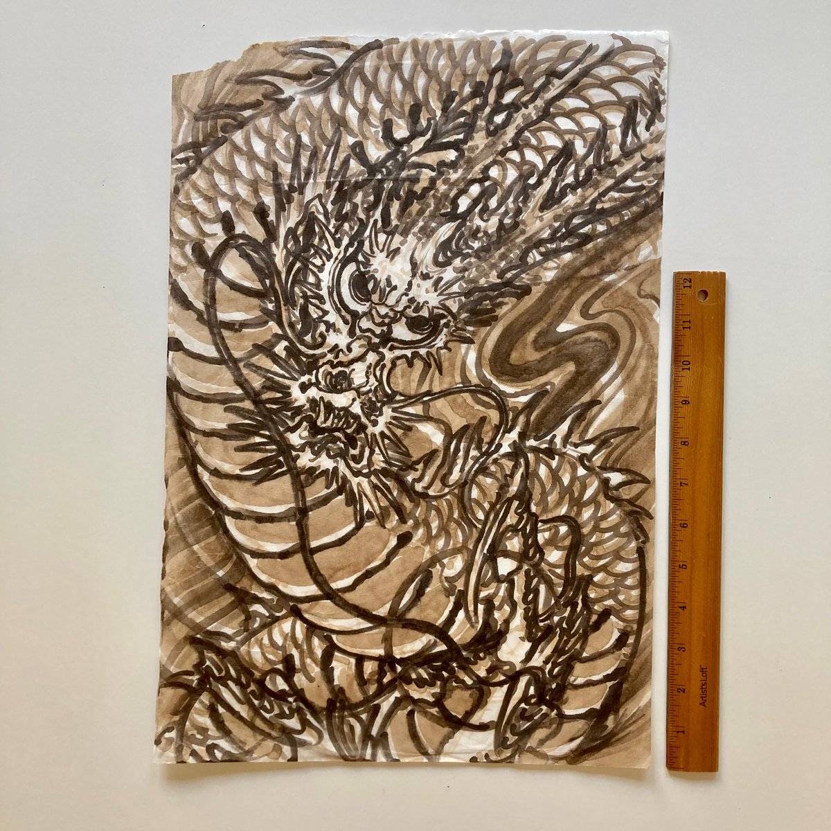 Towering Dragon 12”x18”