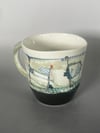 #09 Porcelain Landscape handled cup