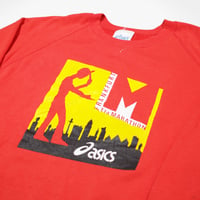 Image 4 of Vintage 90s ASICS Frankfurt Marathon Sweater - Red