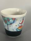 # 02 Porcelain midnight garden beaker cup