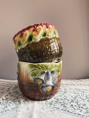 Stedmor og Klokkeblomst Majolica urtepotter