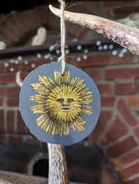 Image 1 of John Barleycorn miniature painting on woodslice