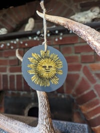 Image 2 of John Barleycorn miniature painting on woodslice