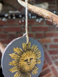 Image 3 of John Barleycorn miniature painting on woodslice