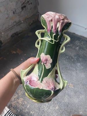 Majolica art nouveau vase