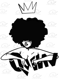 Queen B/W print
