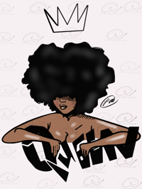 Queen colored print