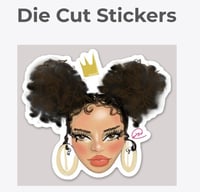 Afro puff sticker
