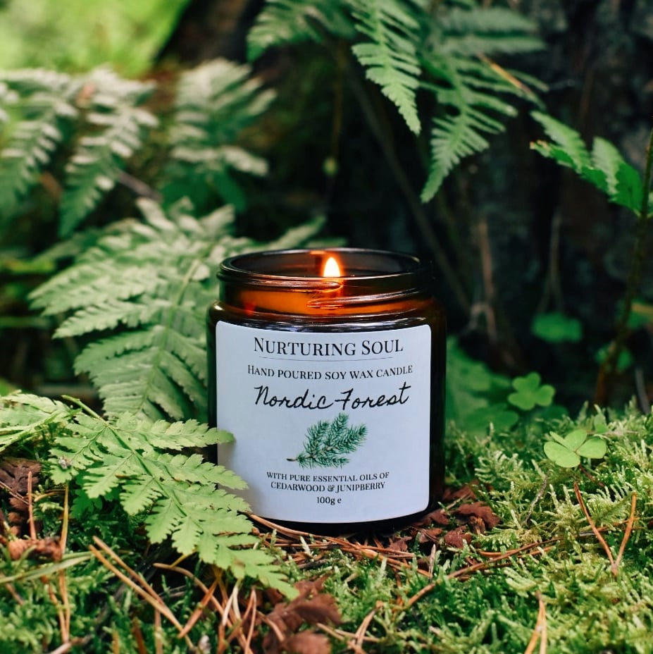 Image of Nordic forest soy wax candle with pure essential oils