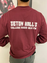 Image 3 of Long Sleeve Burgundy Tee [Seton Hall's College Radio]