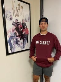 Image 1 of Long Sleeve Burgundy Tee [Seton Hall's College Radio]