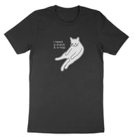 I Need a Snack and a Nap Tee, featuring Anxiety Cat